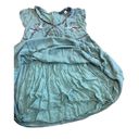 Blue Rain Francesca's  blue teal floral Short Sleeve tunic top dress size small Photo 5