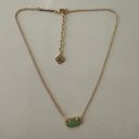 Kendra Scott  Elisa Gold Chain and Chalcedony Jade Green Glass Stone Necklace Photo 3