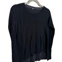 Lululemon  Pure Balance Sweater Long Sleeve Cashmere Blend Black Size 8 Photo 4