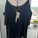 Naked Zebra Black spaghetti strap, peak-a-boo shoulders top Photo 1