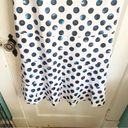 Talbots  Watercolor Polka Dots Square Neck Sheath Dress Blue White NWT 12 Photo 5