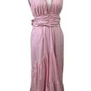 MISA Los Angeles  Pink Pinstripe Kensie Tiered Maxi Dress Anthropologie Boho NWT Photo 0