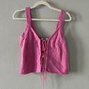 frankie's bikinis Frankie’s Bikinis Abbot Cashmere Tie Top in Rose NWT Photo 3