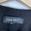 Nine West  Black Crew Neck Short Mesh Sleeve Cardigan Women's Size Medium M Photo 4