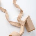 Lulus Nude Lace Up Heels Photo 1