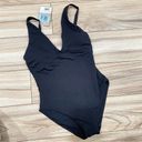 Everlane  The V-Neck One-Piece in Black Size XS Photo 2