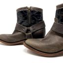 Krass&co Redhawk Boot  Black Brown Cara Distressed Leather Biker Ankle Boots 8.5 Photo 3