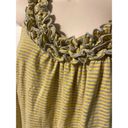 The Moon Olivia Yellow Gray Striped Tank M Photo 4