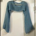 Boho Crochet Top Crop Swim Cover Up Edgy Blue Bell Sleeves Resort Bikini Rocker Size undefined Photo 0