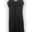 Vanity Fair Vintage 70s  Slip Dress Black Lace Trim Dupont Nylon 32 Photo 7