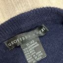 Geoffrey Beene  Cashmere Wool Navy V Neck Sweater Long Sleeve Knit Top Size XL Photo 1