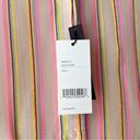 J Brand  Neon Stripe Button Down Button-Back Long Sleeve Semi Sheer NWT M Photo 6