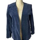 Nordstrom Vintage‎  Town Square Size 8 Velvet Velour Blazer Jacket Victorian Blue Photo 0