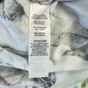 Chico's Chico’s White Leopard & Blue Green Tropical Floral Print Short Sleeve Tee Sz 1/M Photo 8