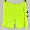 4S13NNA New 4SI3NNA Neon Mesh Side Panel Bike Shorts Yellow Green Sheer Side Biker Short Photo 8