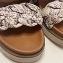 A New Day  Double Strap Snake Skin Braided Slip On Sandals Photo 2