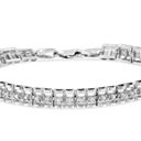 Brilliance NIB Haus of  .925 Silver 1/2 Cttw Diamond Link 7" Tennis Bracelet Photo 1