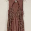 Altar'd State Altar’d State Brown Open Back Lace Overlay Shift Dress Size Large EUC Photo 3