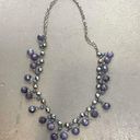 The Loft  COSTUME JEWELRY PURPLE AND BLUE BEADED NECKLACE Photo 0