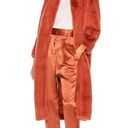 Michelle Mason NWT  Womens Size 0 Faux Fur Coat Red Orange Dune Heavyweight Warm‎ Photo 0