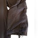 prAna  Breathe Brown Heather Cropped Knit Cargo Pant Sz. M Tied Hem Casual Photo 2