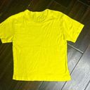 Los Angeles Apparel T-shirt crop top, short sleeve crewneck yellow California basic classic Photo 0