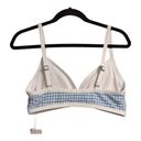 ANDIE  Cove Top Pool Blue Gingham Plaid Swimwear Bathing Suit Separates L New Photo 2