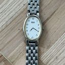 Seiko  Vintage Ladies Watch Oval White Dial Stainless Basket-Weave Bracelet Photo 4