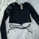 Project Social T Long Sleeve Crop Top With Waist Ties  Photo 0