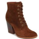 Kork-Ease  Elfa Suede Lace-Up Heeled Booties Photo 0