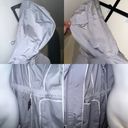 Cole Haan  hooded packable Rain Jacket Size Large blue/gray “Mist” color NWT Photo 2