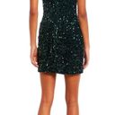 Midnight Doll Mini Green Sequin Velvet Dress Photo 1