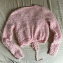 The Moon Sugar Baby Pink Ballet Barbie Fuzzy Sweater Photo 4