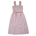 Vince NWT  Wide Strap Belted Linen Blend Midi in Rosa Seco Tank Dress 4 $345 Photo 5