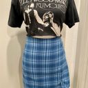 Brandy Melville NWT  John Galt California PacSun Light Blue Plaid Cara Mini Skirt Photo 4