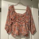 American Eagle Floral Long Sleeve Blouse Photo 0