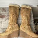 ALDO  platform tan suede knee high boots 90s 1990s y2k 2000s retro Photo 4