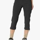 Eddie Bauer Womens Capri Pants Rainier Size 16 Black Cargo Pocket Sun Protection Photo 0