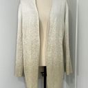 Croft & Barrow  Small White and Gold Metallic Ombré Cardigan Sweater Photo 1