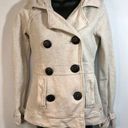 Billabong  Women’s Double Breasted Coat, Hooded in Cream, Size Small Photo 0