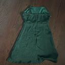 Dee Elly Green Silk Thin Strap Dress Photo 1