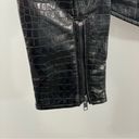 Modcloth NWT  Crocodile Rock Black Faux Leather Moto Jacket Size SMALL Photo 4