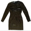 Stella McCartney  black sequined long-sleeve fully-lined form-fitting dress Photo 2