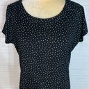 J.Jill  Wearever Collection Size M Sheath Shirt Dress Polka Dot Stretch w/pockets Photo 6