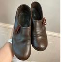 L.L.Bean , Size 7 1/2, Leather Upper Adjustable Top Fit Clogs, EUC, Dark Brown Photo 2