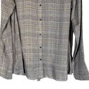 Treasure & Bond  Gray Plaid Long Sleeve Button Down Shirt Women Sz XS Photo 2