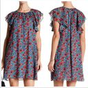 Rebecca Taylor  Silk Blend Lindsay Floral Ruffle Sleeve Dress size 2 Photo 1