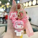 Sanrio  Kuromi Sakura Cherry Blossom Kawaii Cute Backpack Charm Keychain Gift​​ Photo 2