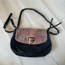 Aimee Kestenberg  black nappa leather with sunset snake flap crossbody bag. Photo 0