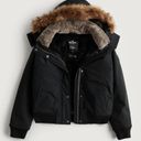 Hollister Faux Fur Lined   Bomber Jacket Photo 0